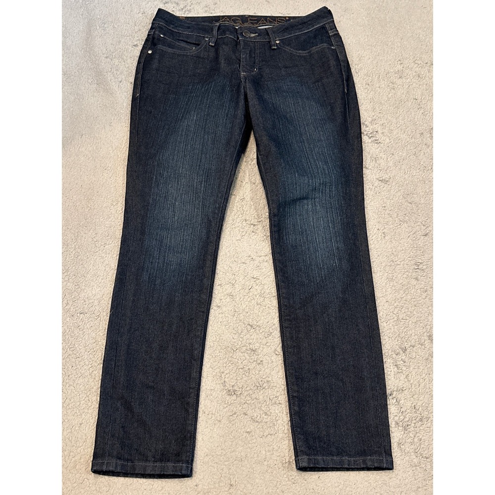 Jag Jeans Skinny Petite Dark Indigo Blue Denim 8P Stretch Skinny Leg Jeans